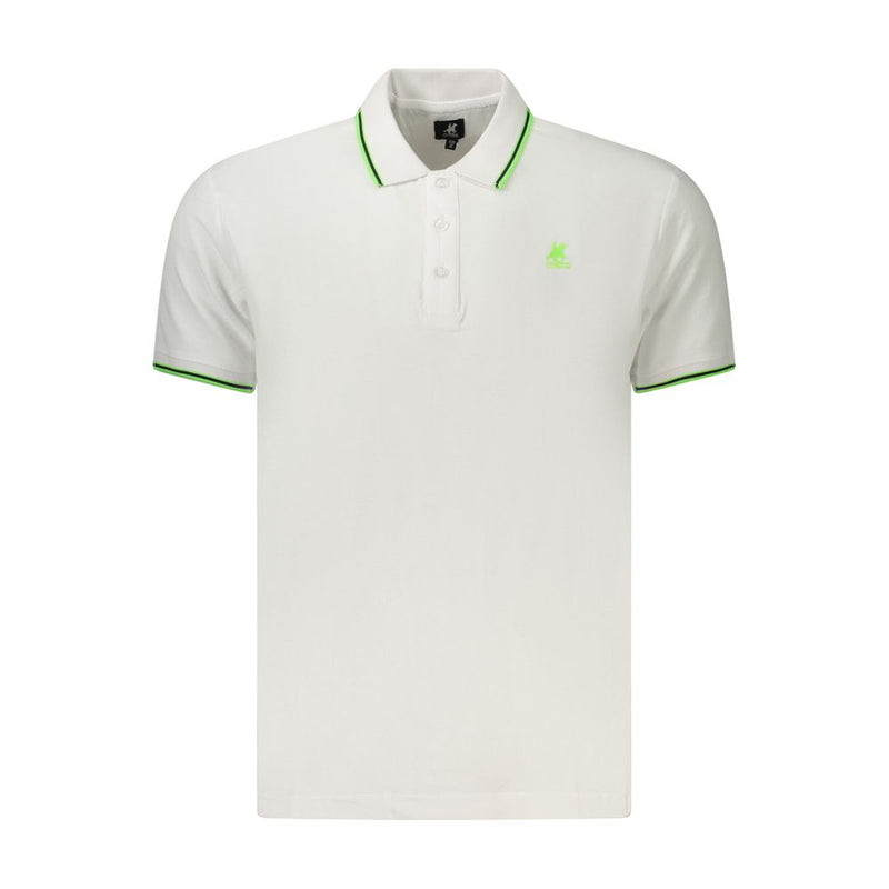 U.S. Grand Wit Katoenen Poloshirt voor Heren