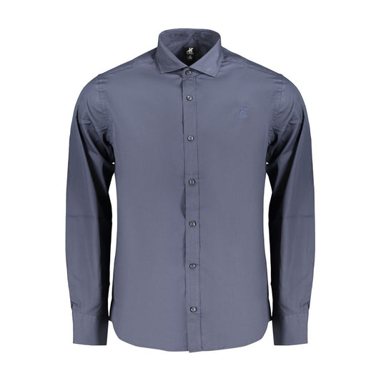U.S. Grand Blauw Katoenen Herenoverhemd