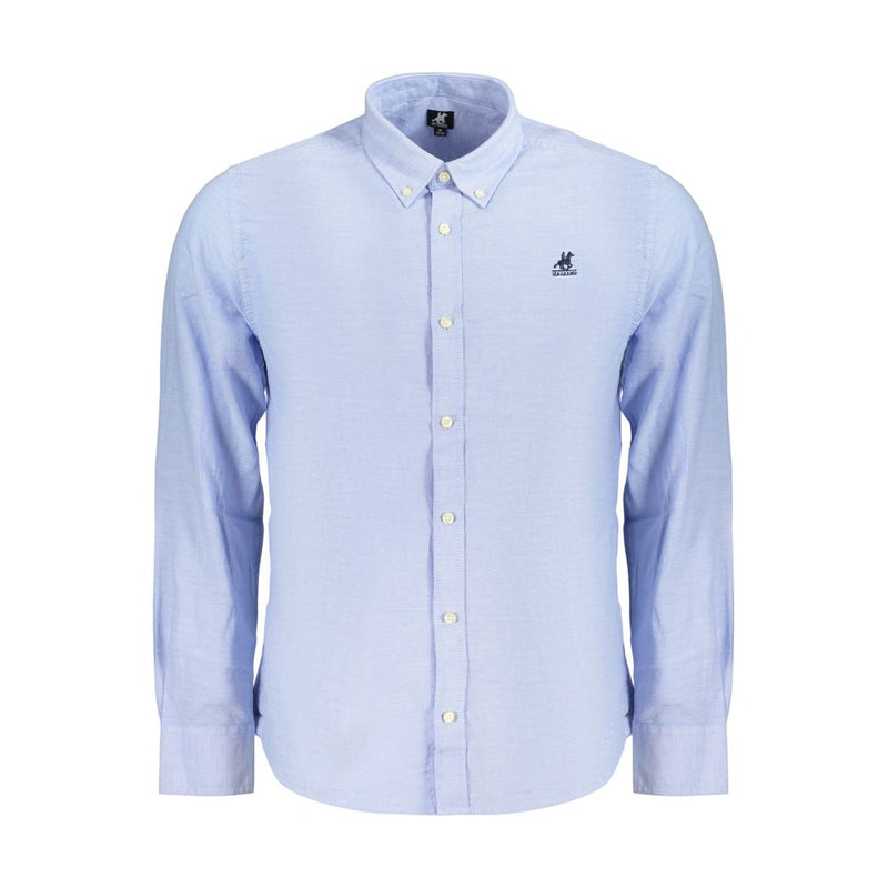 U.S. Grand Azzurro Cotton Men Shirt - Elegant & Comfortable