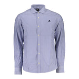 U.S. Grand Blue Cotton Men's Shirt - Stylish Striped Design