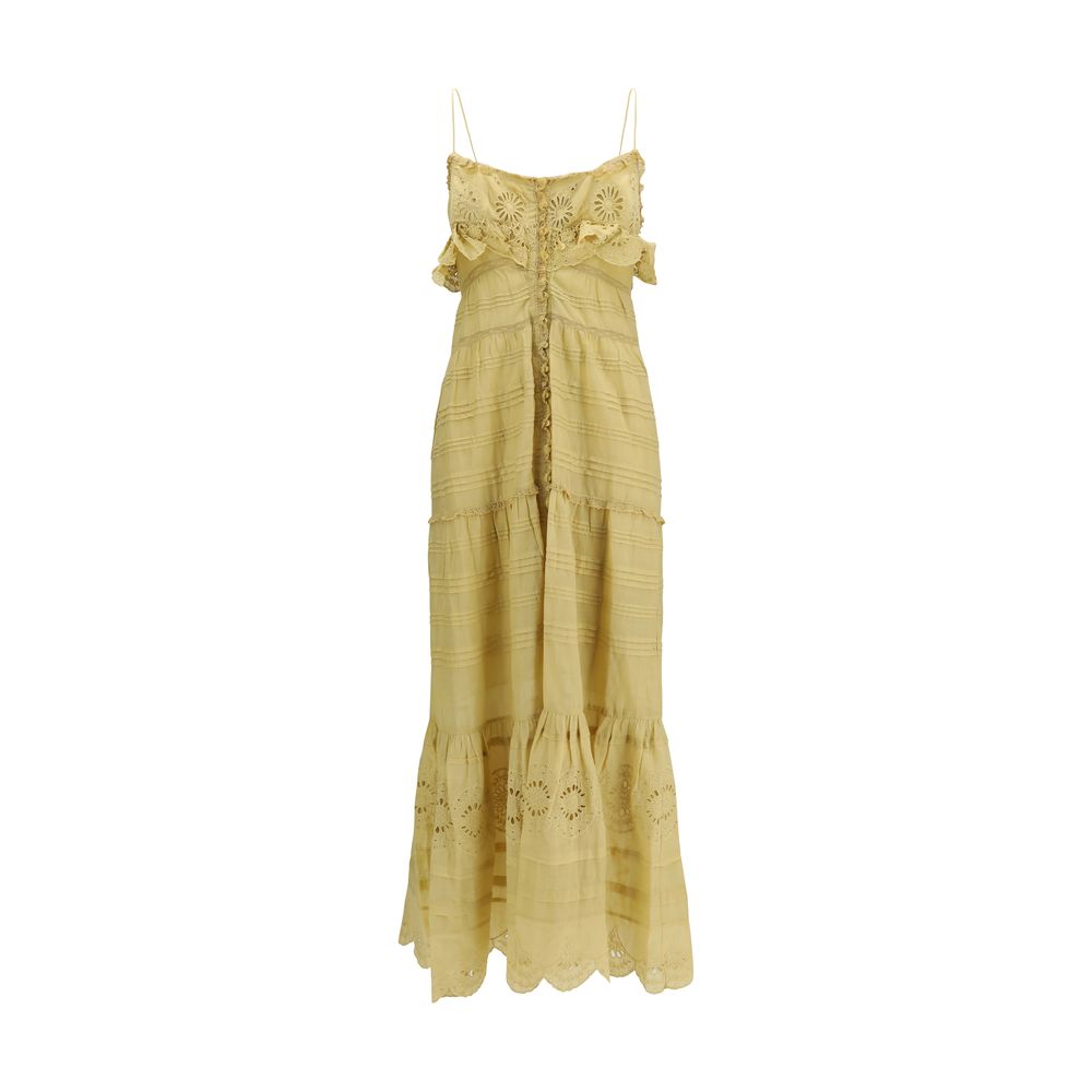 Marant Étoile Paule Beige Cotton Casual Dress