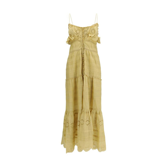 Marant Étoile Paule Beige Cotton Casual Dress