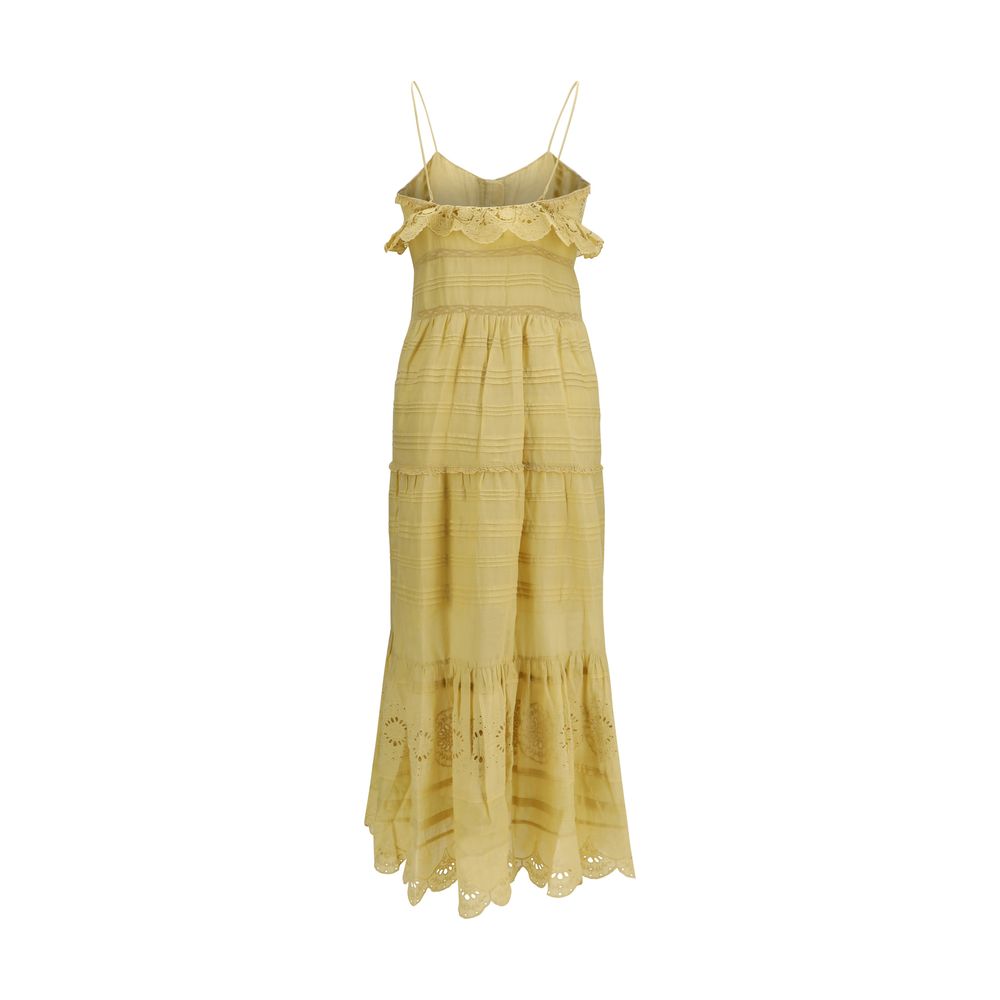 Marant Étoile Paule Beige Cotton Casual Dress