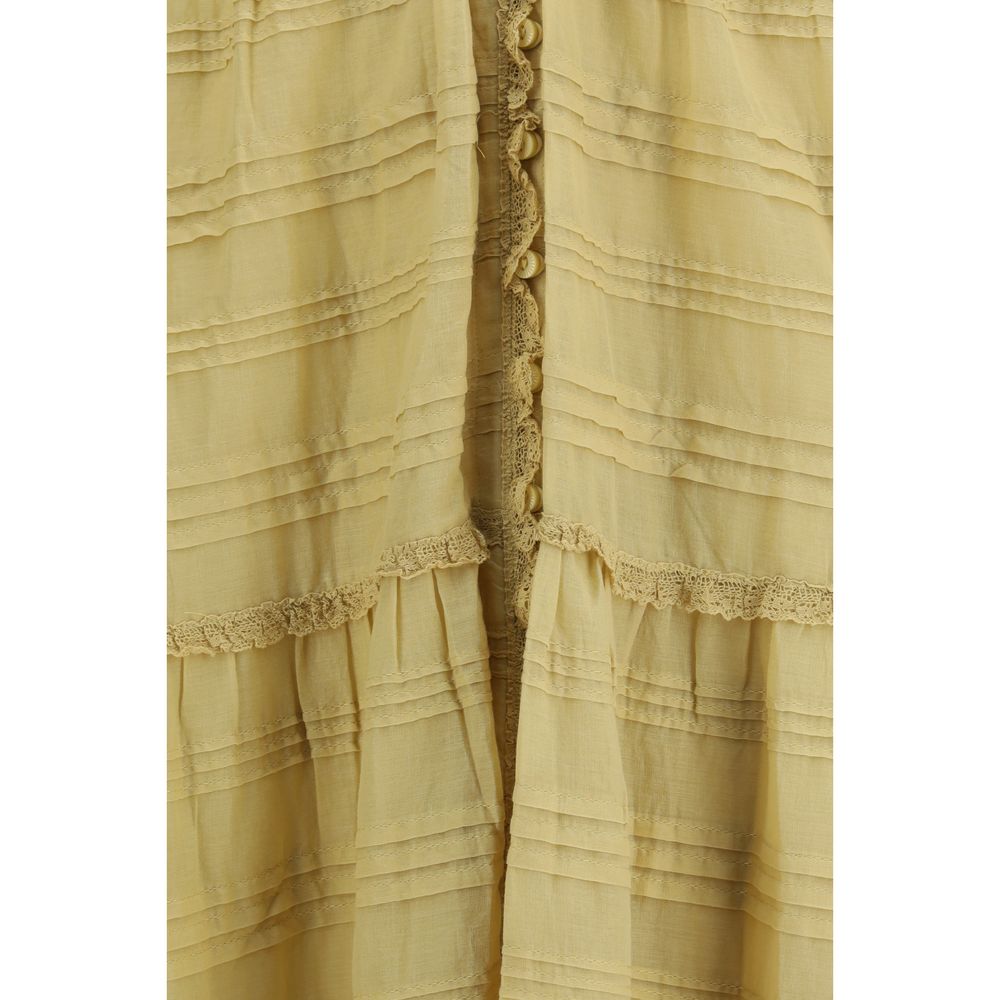 Marant Étoile Paule Beige Cotton Casual Dress