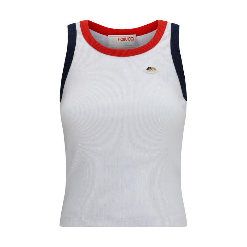Fiorucci Multicolor Cotton Tank Top with Angels Patch