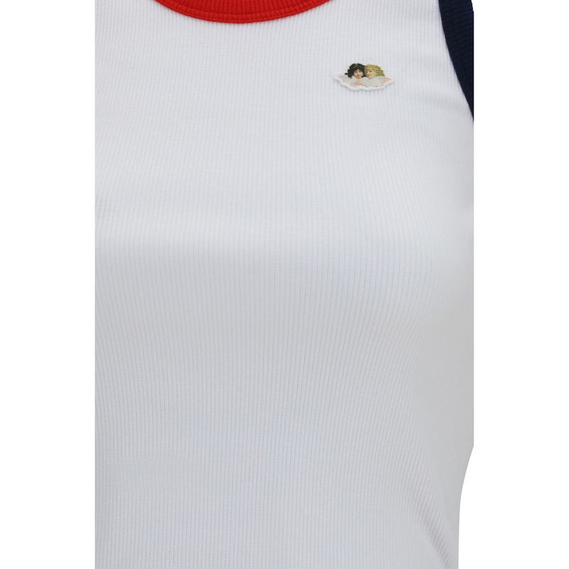 Fiorucci Multicolor Cotton Tank Top with Angels Patch