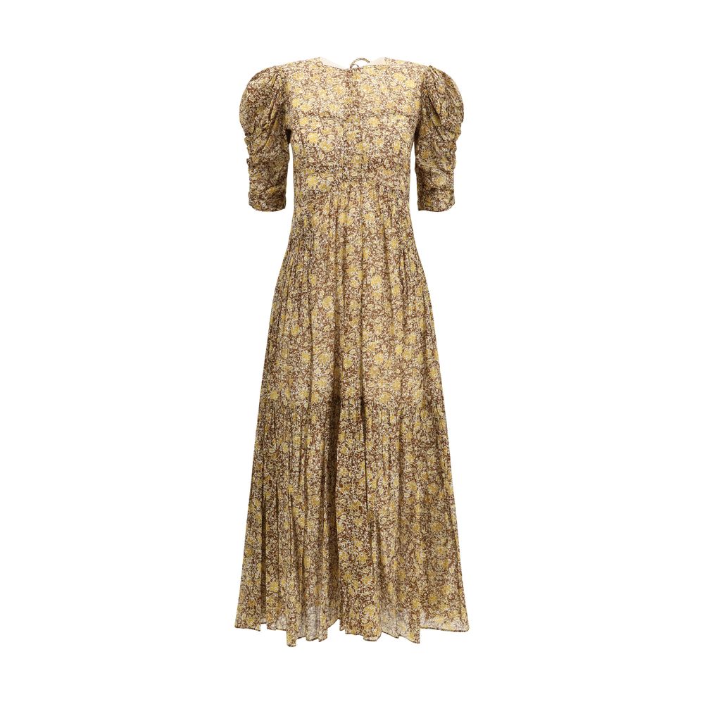 Marant Étoile Sichellia Bicolor Cotton Casual Dress