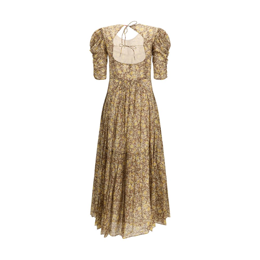 Marant Étoile Sichellia Bicolor Cotton Casual Dress