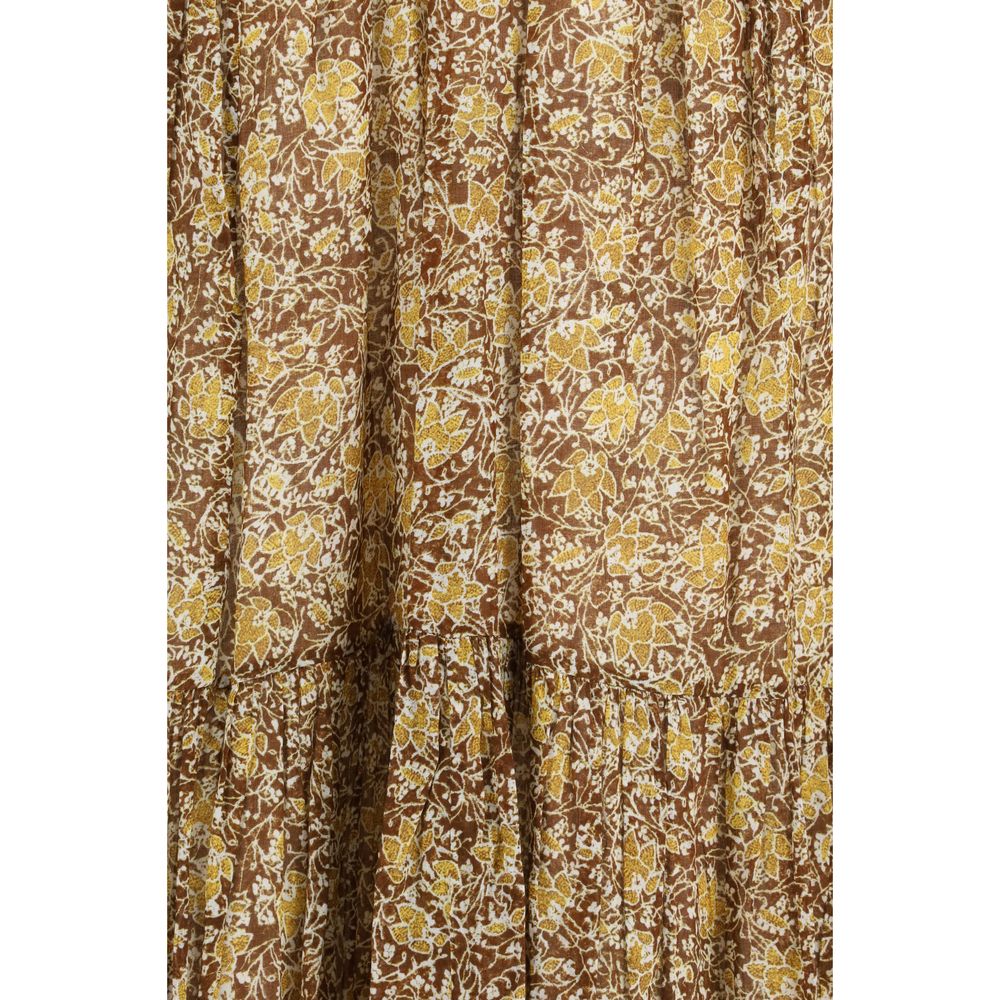 Marant Étoile Sichellia Bicolor Cotton Casual Dress