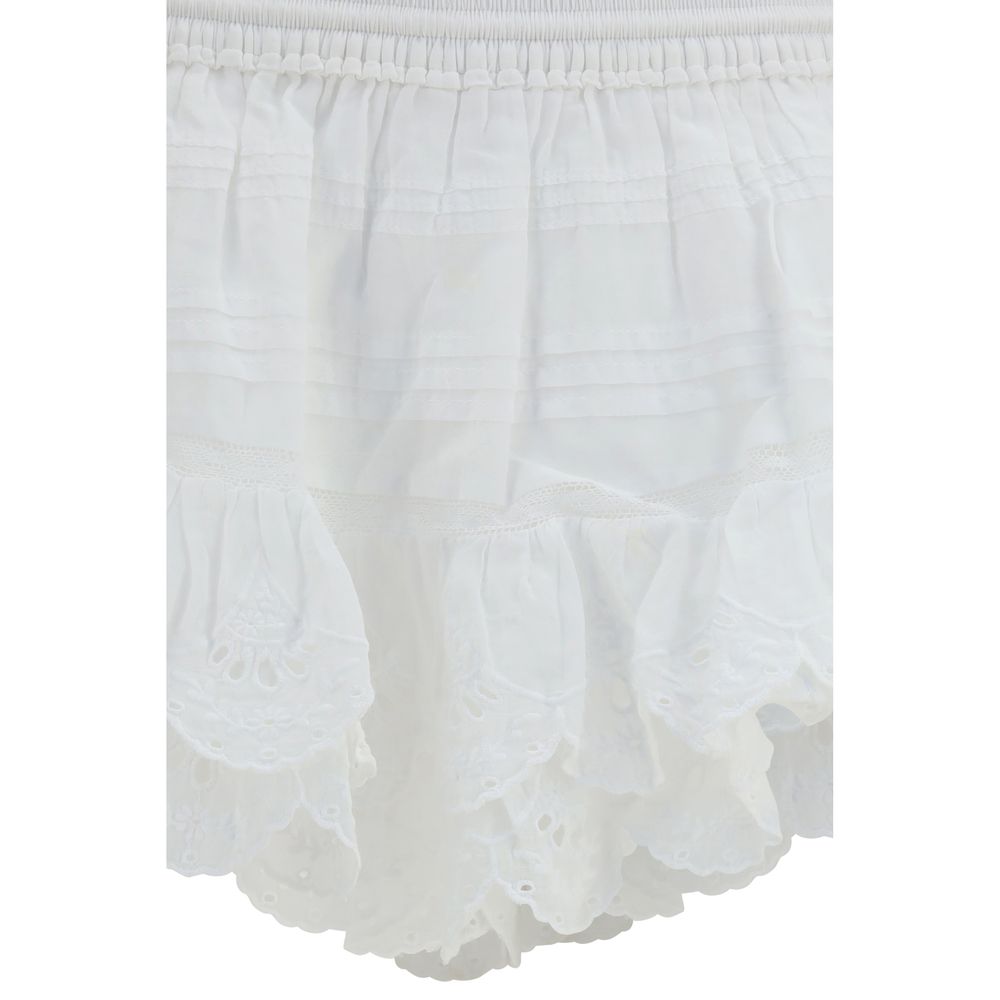 Short bermuda en coton blanc Marant Étoile