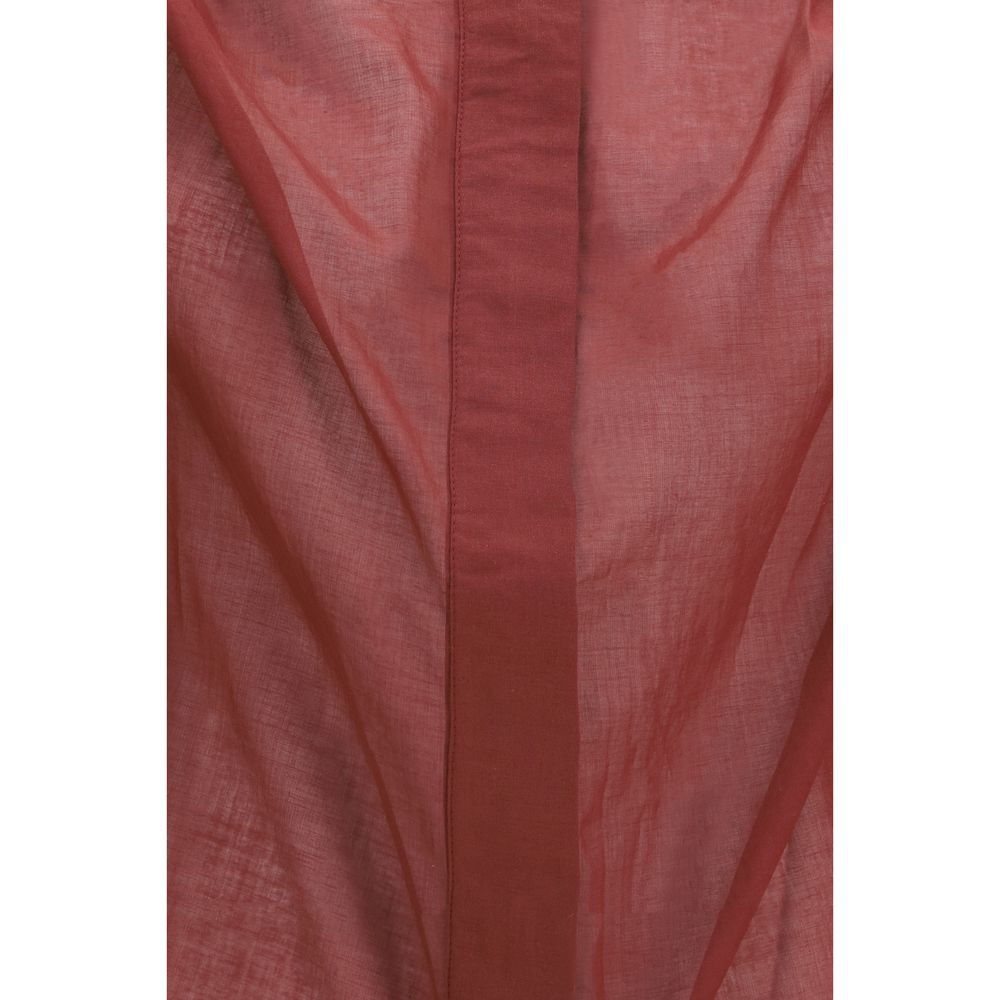 The Andamane Rania Bordeaux Cotton Shirt - Elegant Oversized Fit