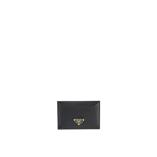 Prada Black Calfskin Cardholder - Luxe et Élégant Accessoire