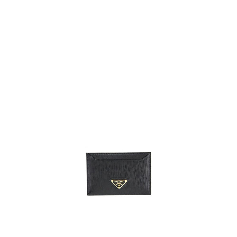 Prada Black Calfskin Cardholder - Luxe et Élégant Accessoire
