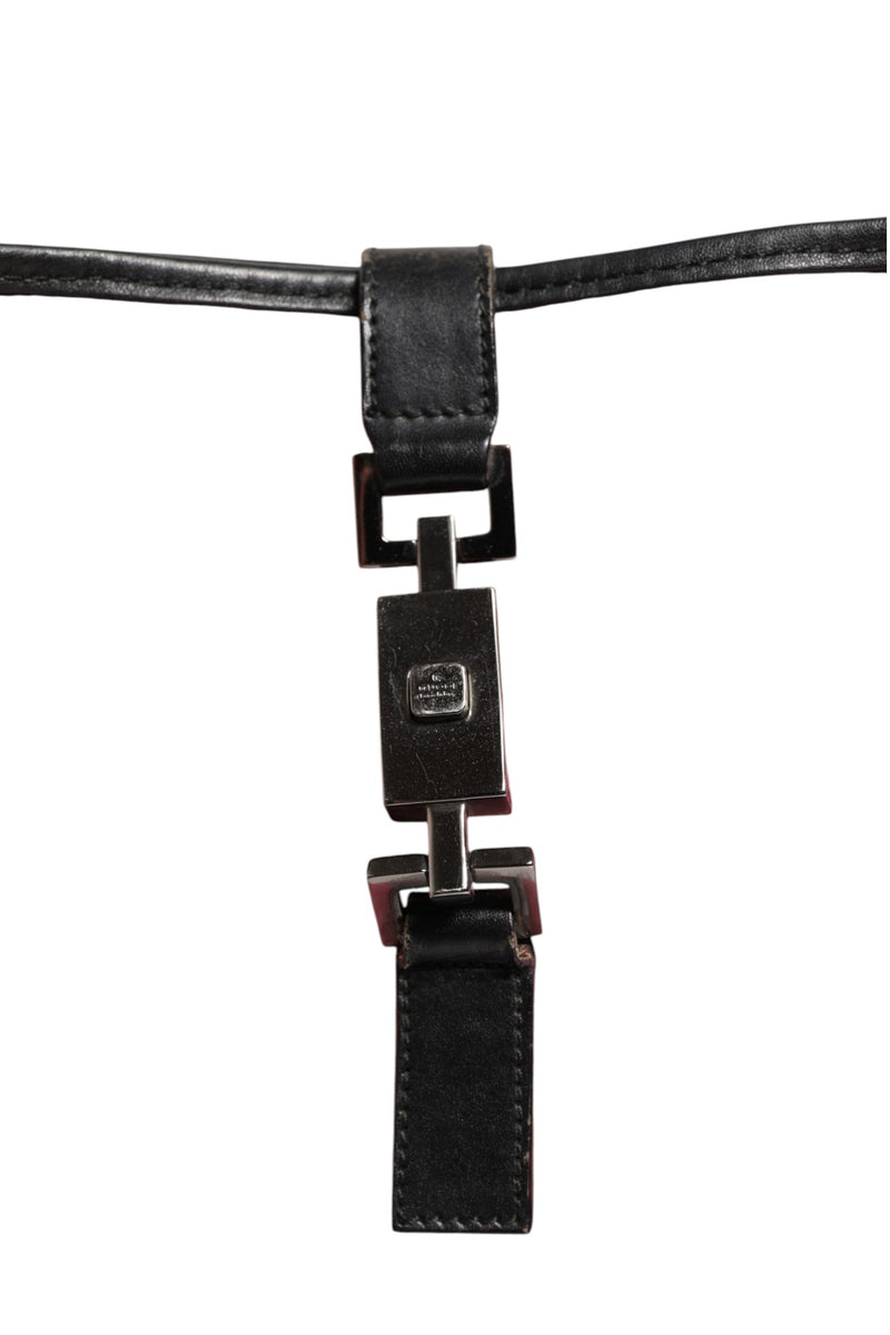 Gucci Jackie Pink Velvet and Black Leather Shoulder Bag