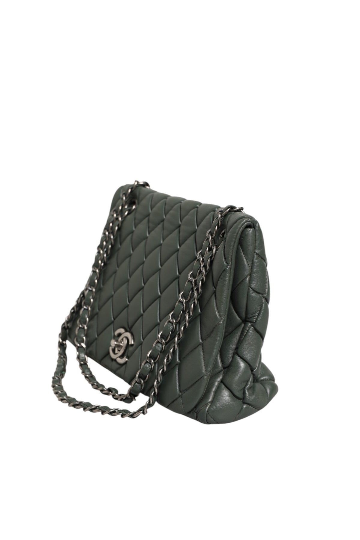 Chanel Quilted Lambskin Leather New Bubble Flap Bag