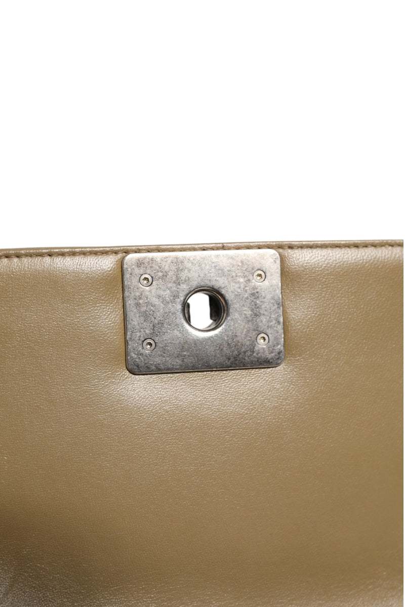 Chanel Boy Bag in Olive - Preloved Luxury Shoulder Bag