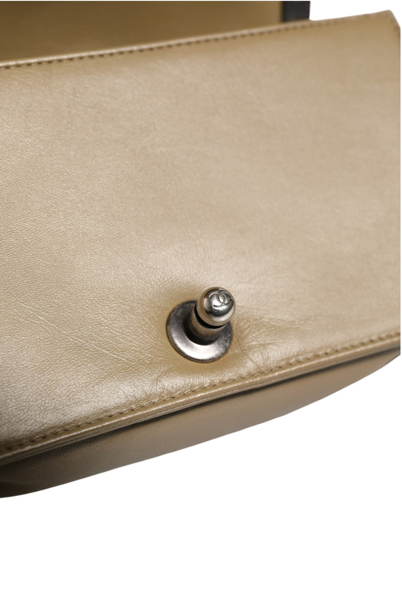 Chanel Boy Bag in Olive - Preloved Luxury Shoulder Bag