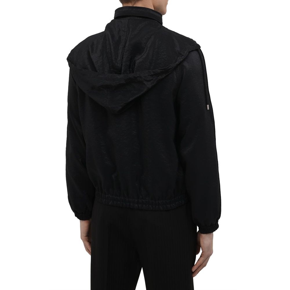 Blouson bomber Saint Laurent en polyamide noir
