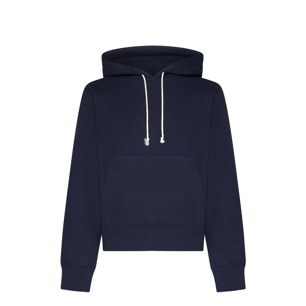 Sweat-shirt en coton bleu Saint Laurent