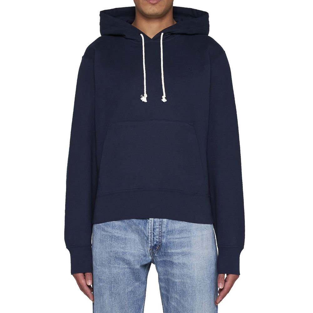 Sweat-shirt en coton bleu Saint Laurent
