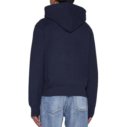 Sweat-shirt en coton bleu Saint Laurent