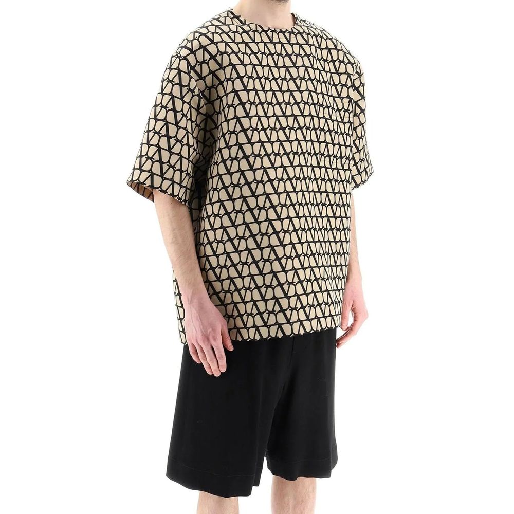 Valentino Brown Silk T-Shirt for Men - Luxury & Comfort