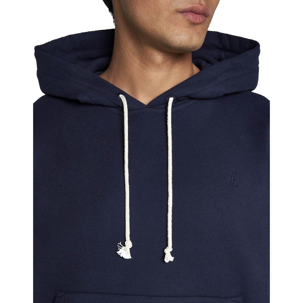 Sweat-shirt en coton bleu Saint Laurent