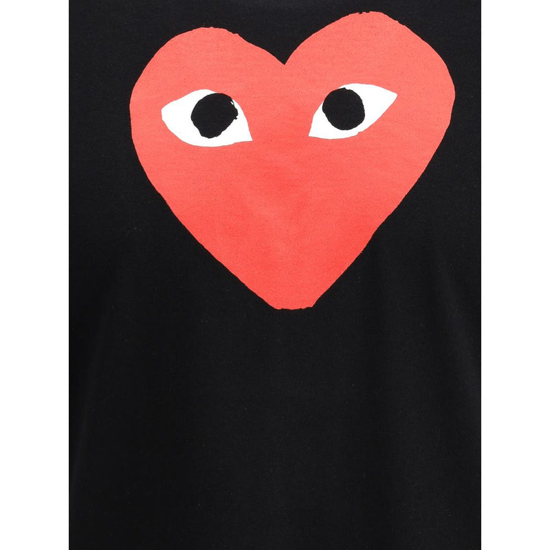 T-shirt noir en coton Comme Des Garçons Play