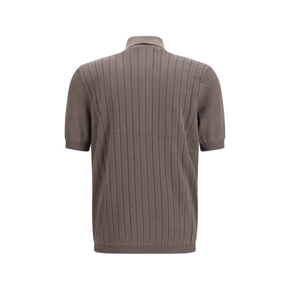 Brunello Cucinelli Brown Cotton Shortsleeve Shirt