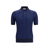 Brunello Cucinelli Blue Cotton Polo Shirt for Men