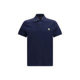 Moose Knuckles Everett Gold Blue Cotton Polo Shirt
