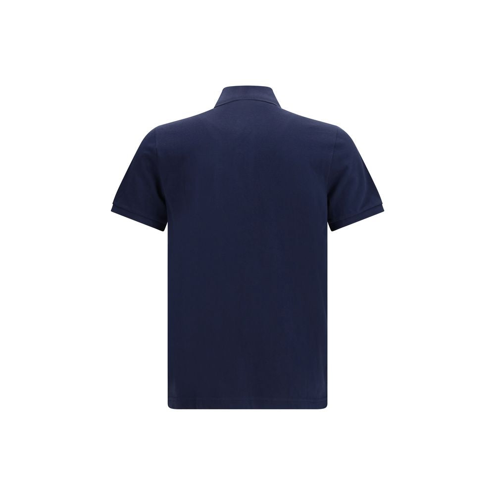 Moose Knuckles Everett Gold Blue Cotton Polo Shirt