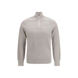 Brunello Cucinelli Beige Cotton Sweatshirt for Men