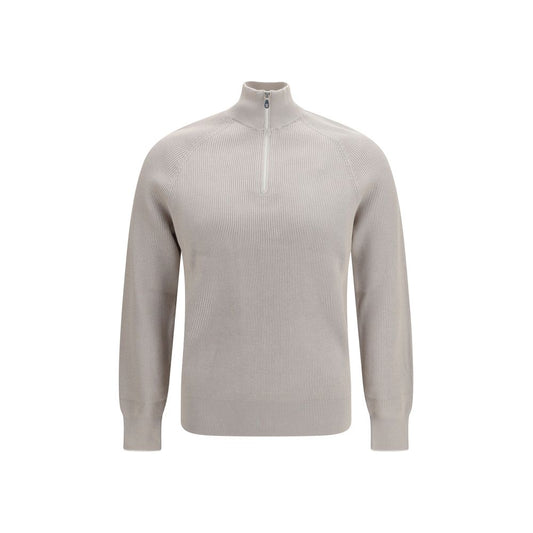 Brunello Cucinelli Beige Cotton Sweatshirt for Men