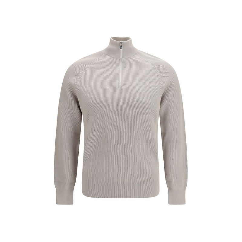 Brunello Cucinelli Beige Cotton Sweatshirt for Men