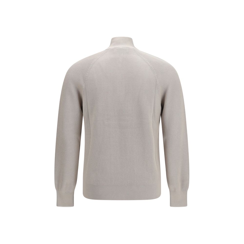 Brunello Cucinelli Beige Cotton Sweatshirt for Men