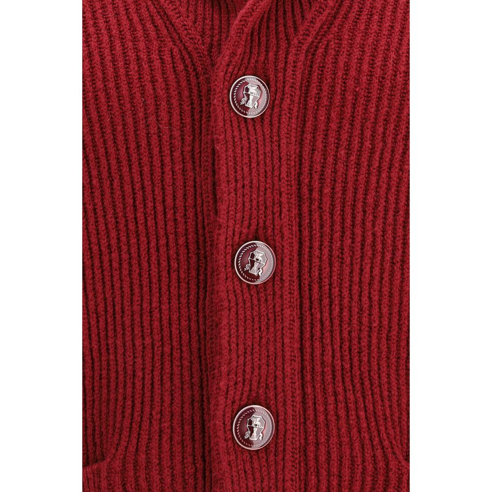 Brunello Cucinelli Cardigan en Coton Multicolore pour Homme