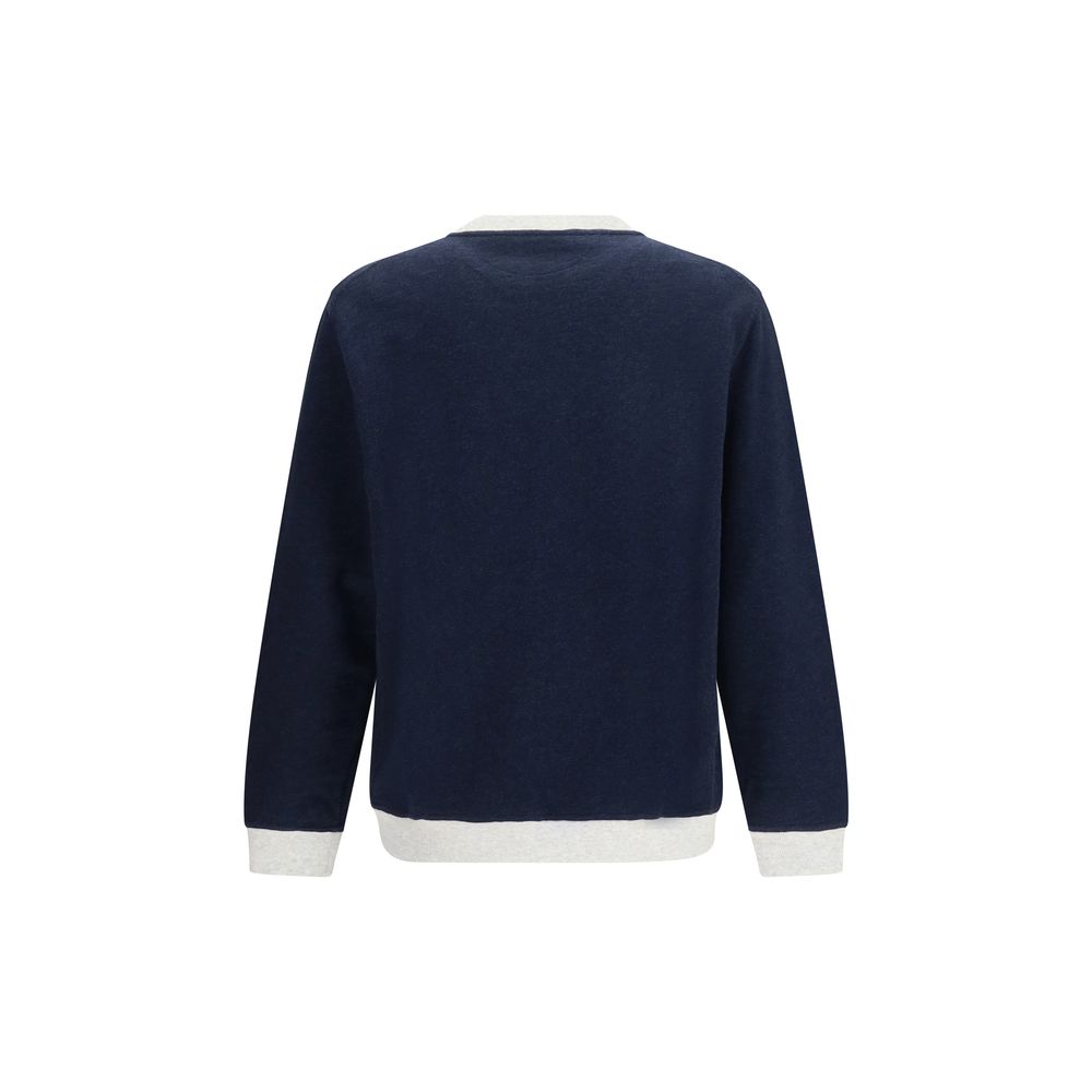 Brunello Cucinelli Blue Cotton Sweatshirt for Men