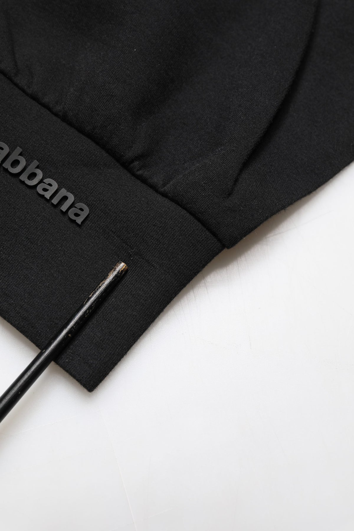 Dolce & Gabbana Pull Homme Col Rond en Coton Noir DG
