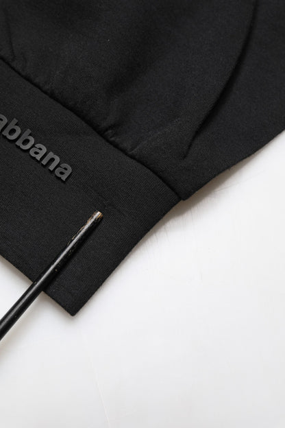 Dolce & Gabbana Pull Homme Col Rond en Coton Noir DG
