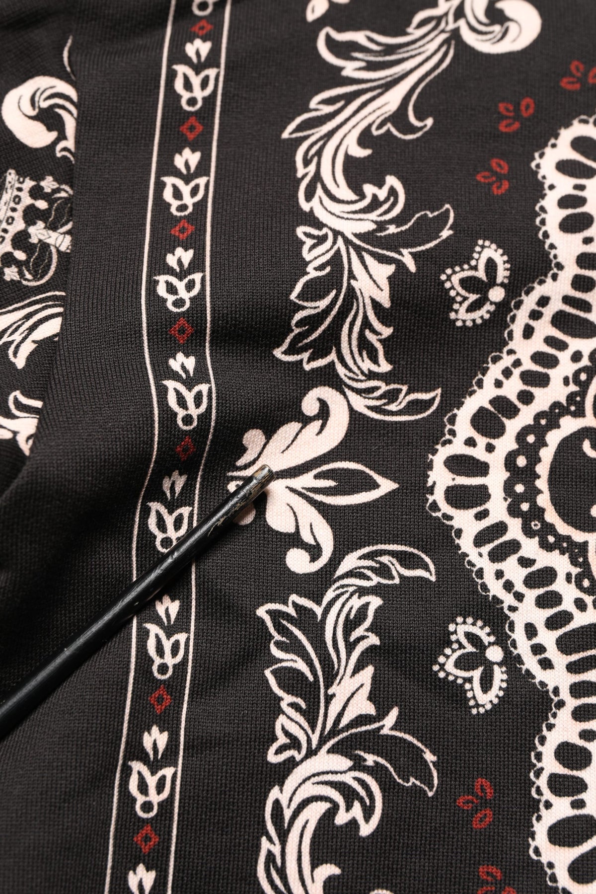 Sweat à capuche pour homme Dolce & Gabbana en coton imprimé bandana noir