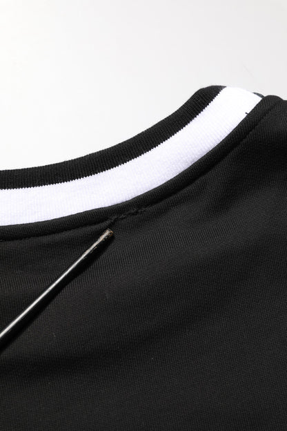 Dolce & Gabbana Zwarte Katoenen Sweatshirt Trui met DG-logoprint