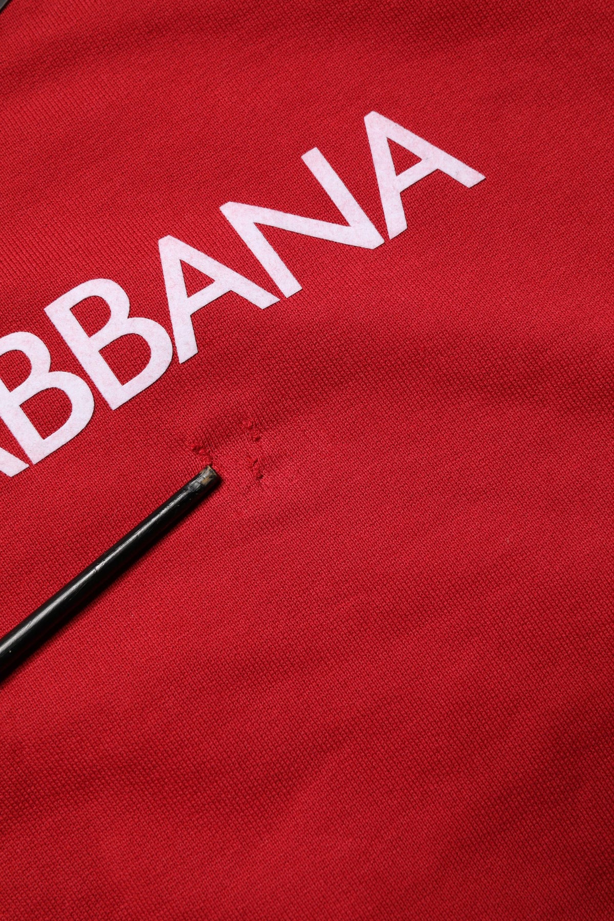 Dolce & Gabbana Sweat-shirt en jersey de coton rouge à logo DG