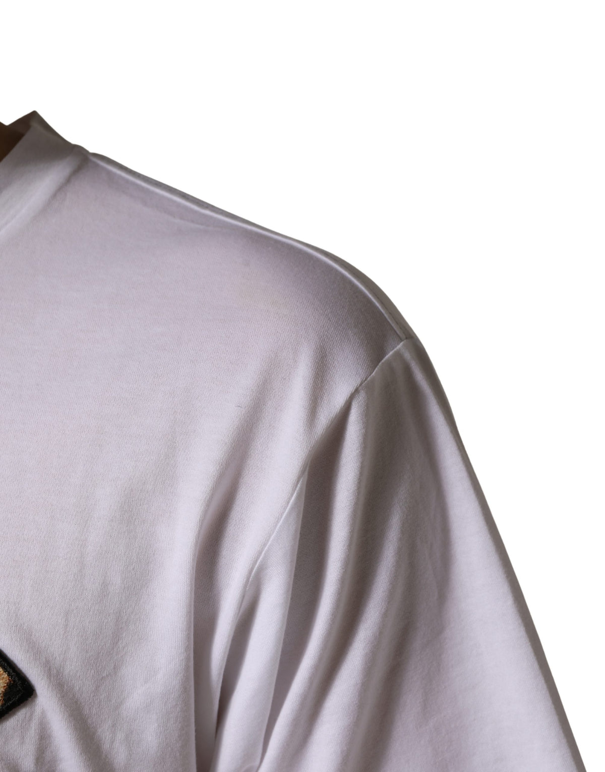 T-shirt en coton pour homme Dolce & Gabbana blanc imprimé léopard avec logo DG