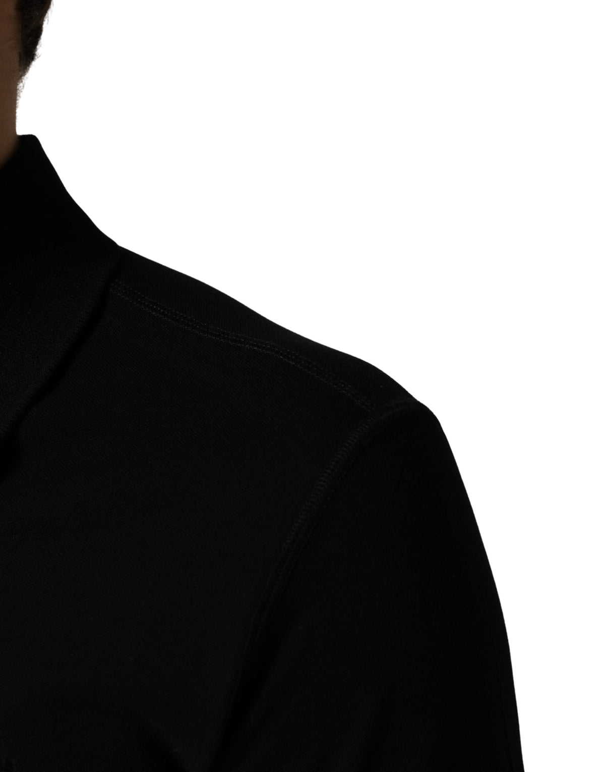 T-shirt Polo Homme Dolce & Gabbana en Coton Noir à Col et Manches Courtes