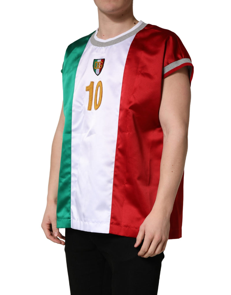Dolce & Gabbana Multicolor Italian DG Logo Crew Neck T-shirt