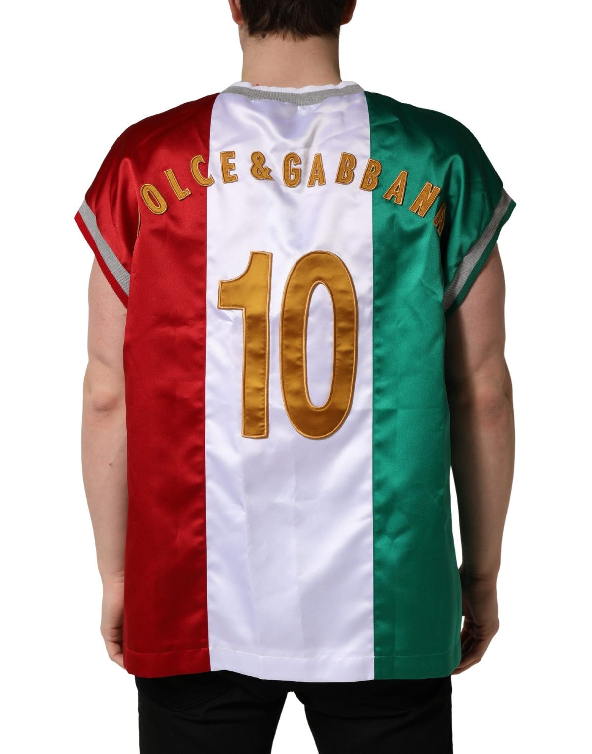 T-shirt Dolce & Gabbana multicolore à col rond avec logo DG