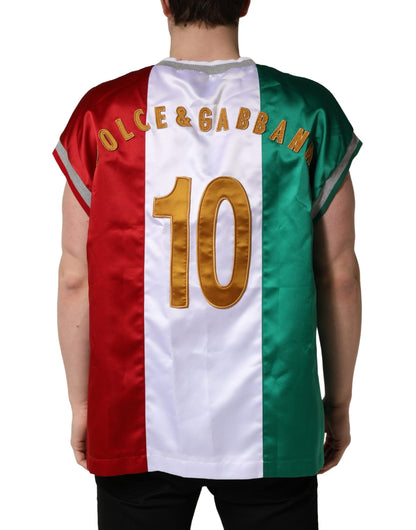Dolce & Gabbana Meerkleurig Italiaans DG Logo T-shirt Met Ronde Hals