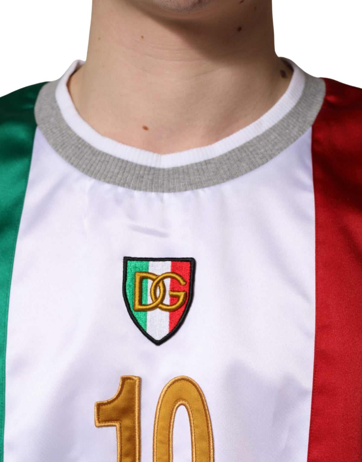 T-shirt Dolce & Gabbana multicolore à col rond avec logo DG
