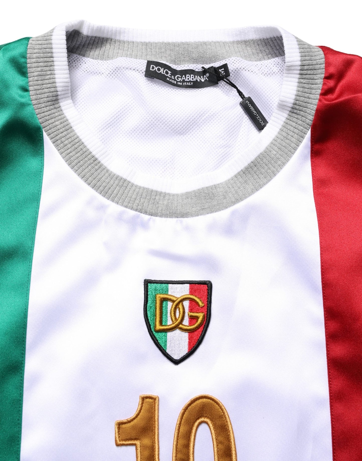 Dolce & Gabbana Meerkleurig Italiaans DG Logo T-shirt Met Ronde Hals